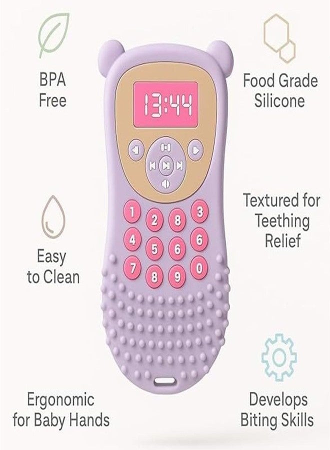 FIMALIA Baby TV Remote Control Teether Toys - Soft Food-Grade Silicone Teething Toys for Infants & Toddlers 3-12 Months, BPA-Free Sensory Chew Toy for Sore Gum Relief, Easy to Grasp (1pc Multicolor) - Image 4