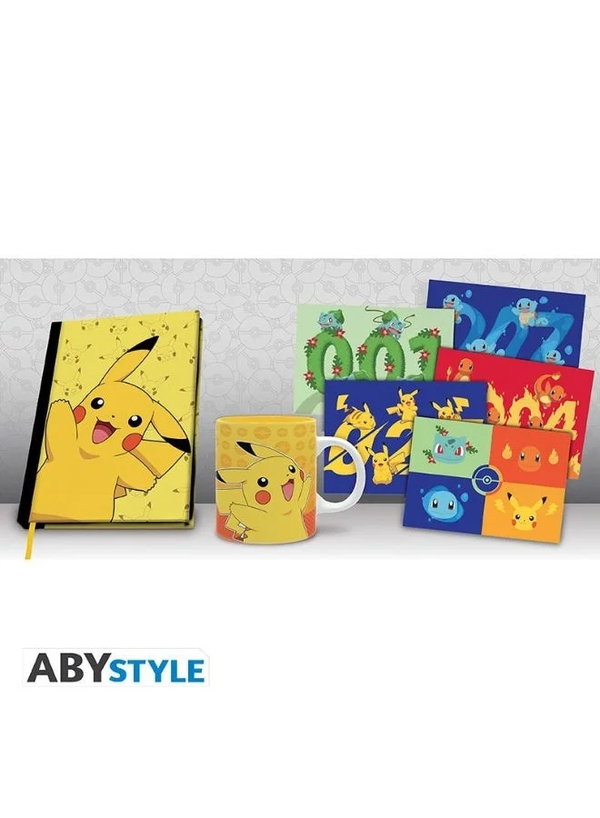 Abystyle  ABYstyle Pokémon: Pikachu (A5 Notebook + Mug320ml + Postcards) Gift Set  | Best Price UAE