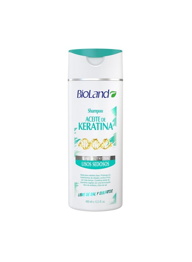 Bioland Keratin Oil Shampoo - Ultra Concentrated Shampoo For Treated & Straight Hair - 13.53 Fl Oz (400Ml)  - Image 1