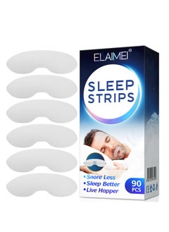 Elaimei ELAIMEI Anti Snoring Sleep Strips Disposable Mouth Strips Tape Reduce Mouth Dryness Sore Throat Snoring Solution 90pcs  - Image 1