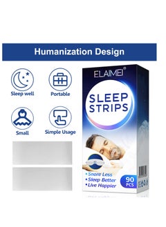 Elaimei ELAIMEI Anti Snoring Sleep Strips Disposable Mouth Strips Tape Reduce Mouth Dryness Sore Throat Snoring Solution 90pcs  - Image 3