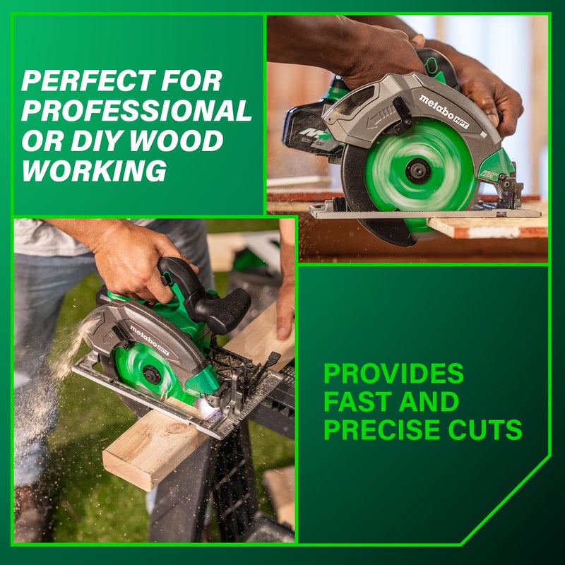 Metabo HPT 18V MultiVolt 7-1/4 Inch Cordless Circular Saw, High Torque, Lightweight Design, Up to 200 2x4 Cuts/Charge, Accepts 18V and 36V MultiVolt Metabo HPT Batteries, Tool Body Only, C1807DAQ4 - Image 3