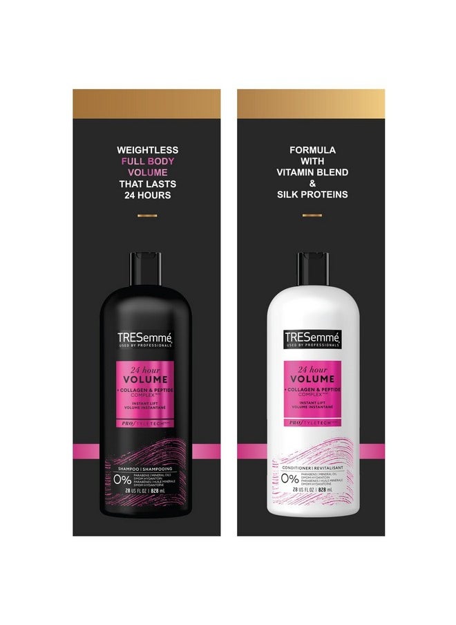 TRESemmé TRESemmé Shampoo and Conditioner Set, 24 Hour Volume + Keratin Repair Hair Mask - Volumizing Hair Products for Fine Hair with Collagen & Peptide Complex (3 Piece Set)  - Image 4
