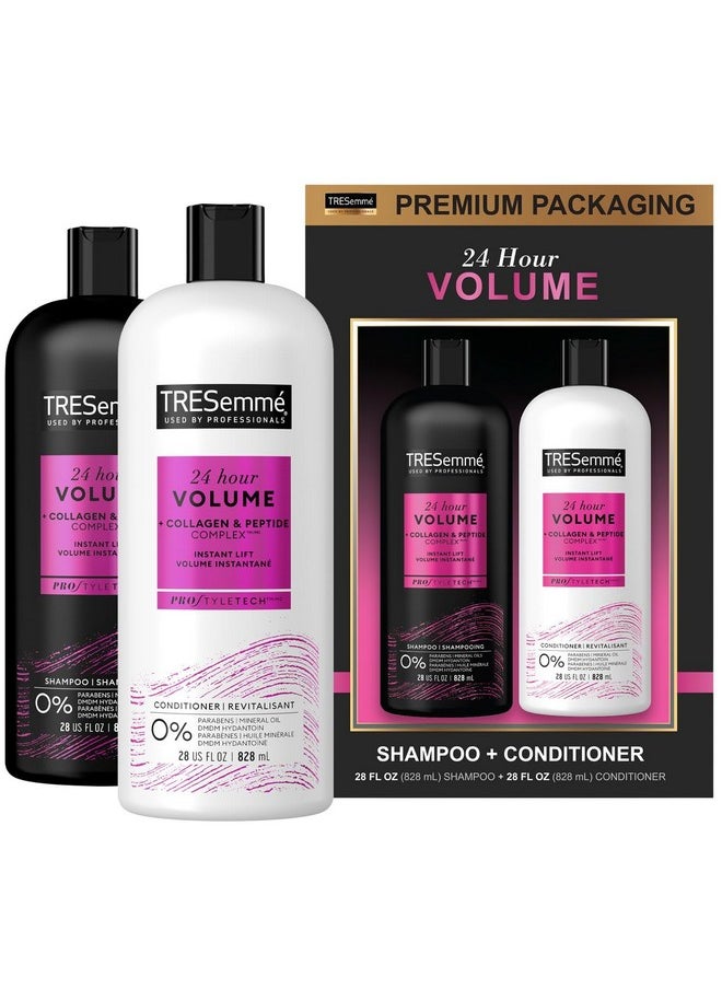 TRESemmé TRESemmé Shampoo and Conditioner Set, 24 Hour Volume + Keratin Repair Hair Mask - Volumizing Hair Products for Fine Hair with Collagen & Peptide Complex (3 Piece Set)  - Image 2