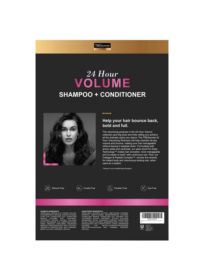 TRESemmé TRESemmé Shampoo and Conditioner Set, 24 Hour Volume + Keratin Repair Hair Mask - Volumizing Hair Products for Fine Hair with Collagen & Peptide Complex (3 Piece Set)  - Image 3