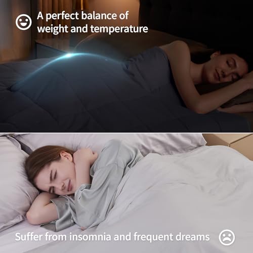 anfie Weighted Blanket Queen Size (60"x80" 20lbs),Ultra Soft and Cozy Cooling Weighted Blanket Queen Size for Adult,Heavy Blanket with Machine Washable Soft Blanket, Dark Grey - Image 3