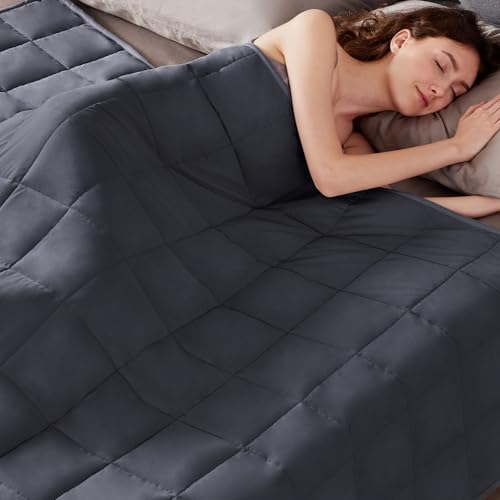 anfie Weighted Blanket Queen Size (60"x80" 20lbs),Ultra Soft and Cozy Cooling Weighted Blanket Queen Size for Adult,Heavy Blanket with Machine Washable Soft Blanket, Dark Grey - Image 1