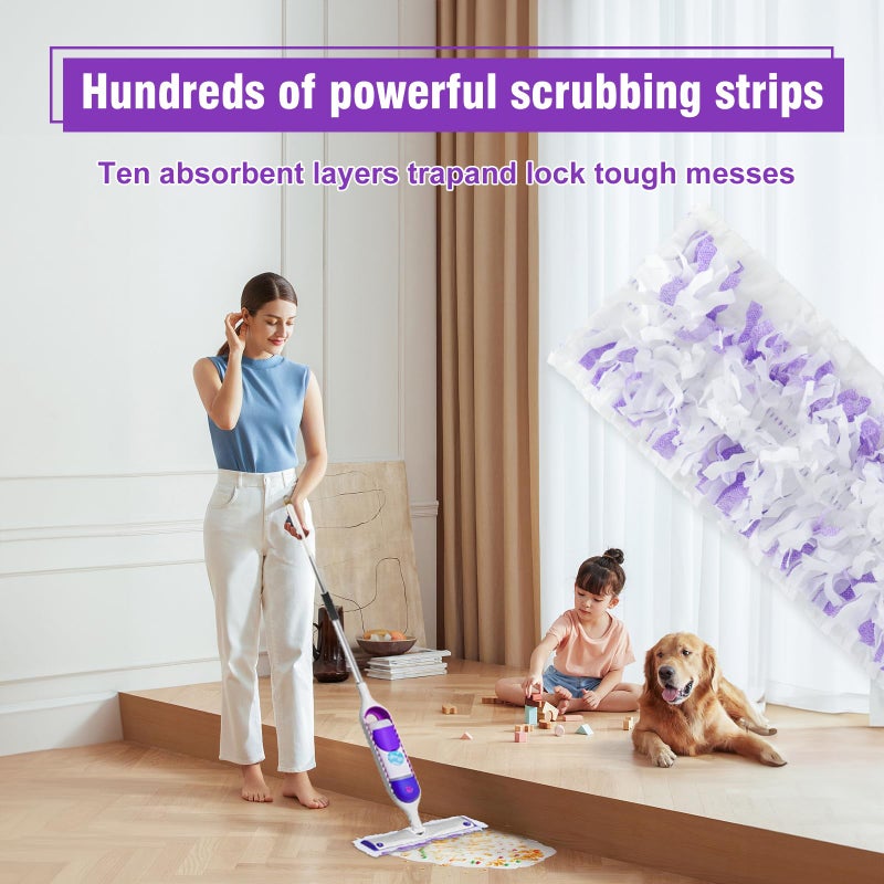DOCXCDO 24 Pack Power Mop Refills Pads for Swiffer PowerMopï¼ŒSwifter Wet Pads Refill for Swiffer,Unscented&Thickened Mopping Pads Replacement Pads for Multi-Surface &Wood Floor Cleaning - Image 4