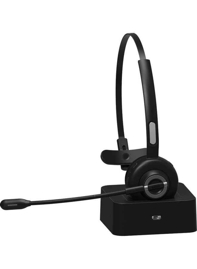 Bluetooth On-Ear Headset With Charging Dock Black - Image 5
