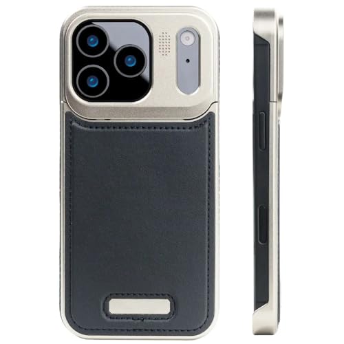 Tech Trendz TechTrendz Premium Metallic AeroFLex Aluminium Leather Case with Aroma Perfume Cover Compatible for iPhone 17 Pro Max (Black) - Image 1