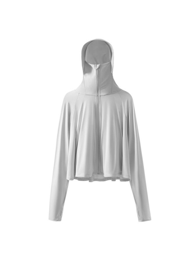 سمر ملابس حماية من شمس الصيف للنساء، سترة قصيرة قابلة للتنفس وعازلة للحرارة مع قلنسوة للحماية من الشمس UPF50، حماية من الأشعة فوق البنفسجية، حماية من الشمس في الهواء الطلق للبشرة - Image 1