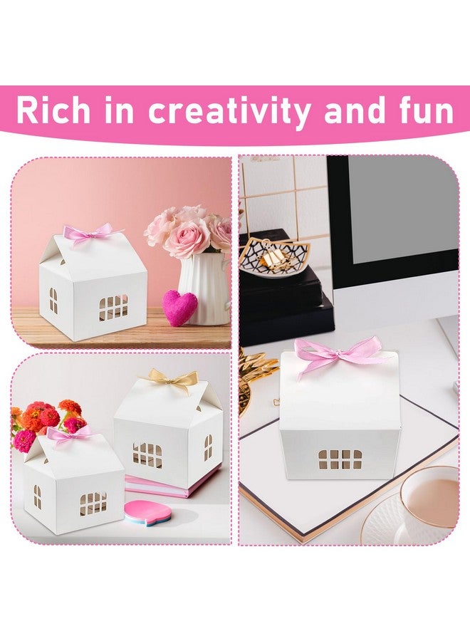 CODOHI 24Pcs House Shaped Gift Boxes Paper House Boxes With Ribbons For Treats, House Gift Box Treat Boxes For Dessert, Fancy Cookie Boxes For Gift Giving - Image 5