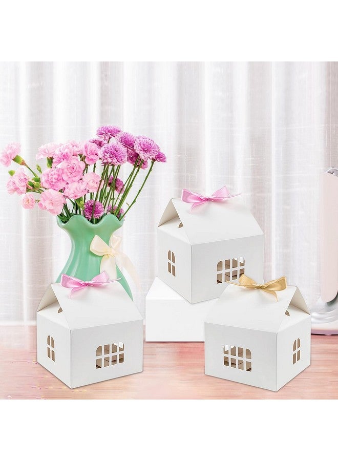 CODOHI 24Pcs House Shaped Gift Boxes Paper House Boxes With Ribbons For Treats, House Gift Box Treat Boxes For Dessert, Fancy Cookie Boxes For Gift Giving - Image 4