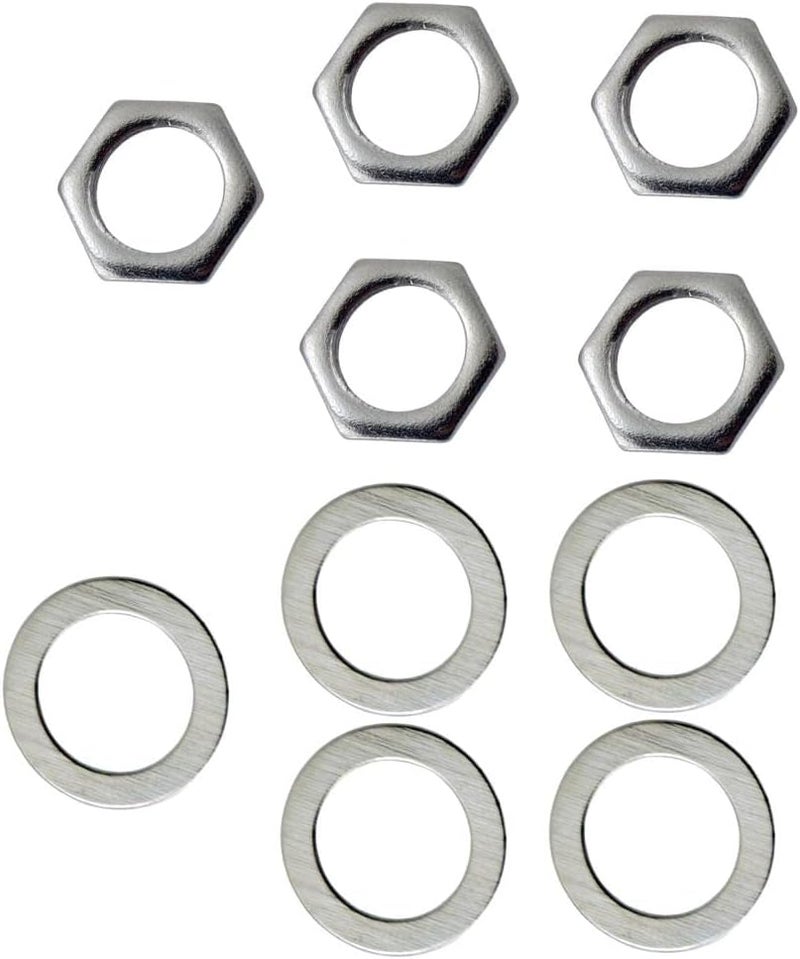 klarako 5PCS Guitar Input Output Washer for Electric Guitar/Bass, Silver, as described - Image 1
