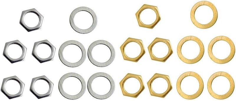 klarako 5PCS Guitar Input Output Washer for Electric Guitar/Bass, Silver, as described - Image 5