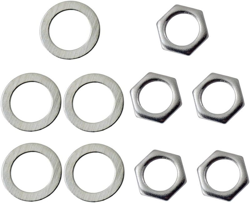 klarako 5PCS Guitar Input Output Washer for Electric Guitar/Bass, Silver, as described - Image 4