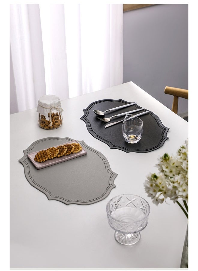 NIBEMINENT 2pcs Vintage Placemat Insulated Mat Waterproof And Oil Resistant Western Placemat  - Image 3