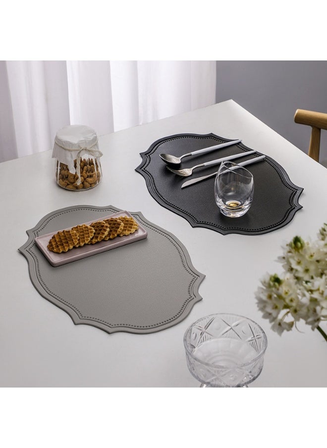 NIBEMINENT 2pcs Vintage Placemat Insulated Mat Waterproof And Oil Resistant Western Placemat  - Image 2