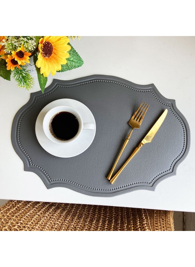 NIBEMINENT 2pcs Vintage Placemat Insulated Mat Waterproof And Oil Resistant Western Placemat  - Image 1