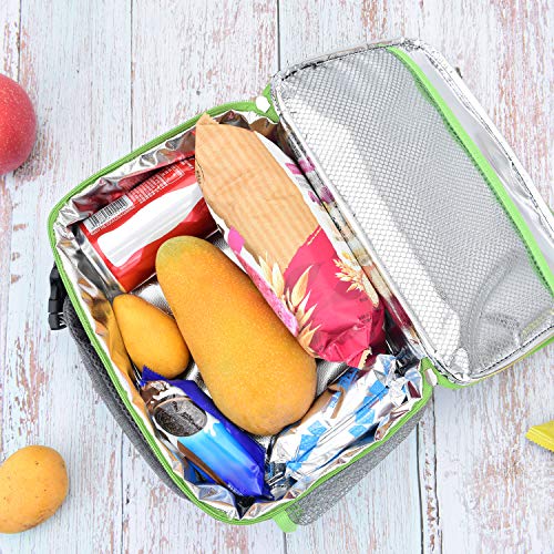 Amersun Lunch Box for Men - Sturdy Insulated Lunch Bag with 2 Pockets & Padded Liner Keep Food Warm Cold for Long Time,Water-resistant Thermal Lunch Cooler for Women Adult Travel Picnic Work,Grey - Image 3