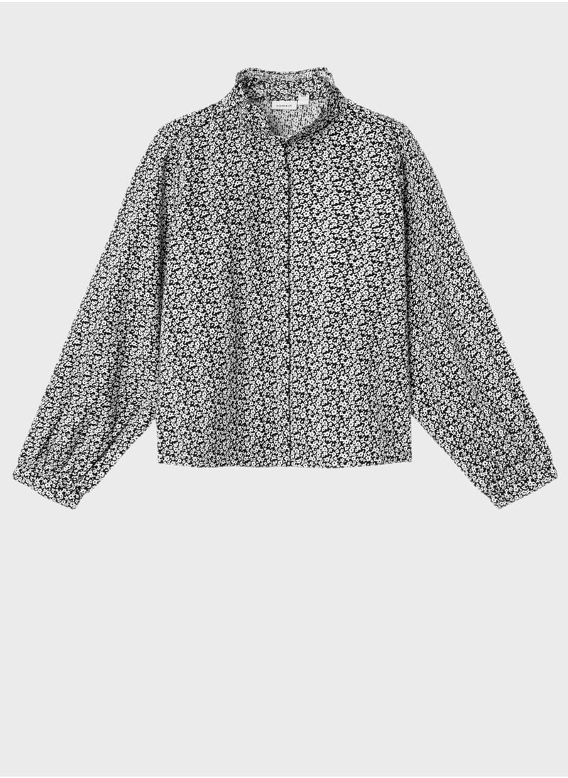 NAME IT Kids Balloon Sleeve Shirt  - Image 1
