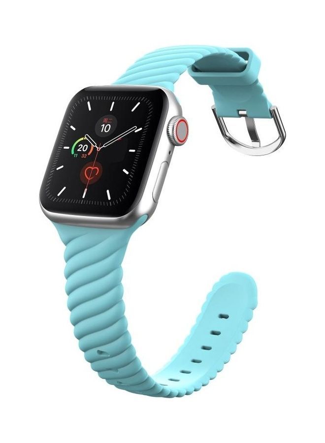 NIBEMINENT Replacement Watchband For Apple Watch Series 7 45mm/6 & SE 5 4 44mm/3 2 1 42mm Blue - Image 4