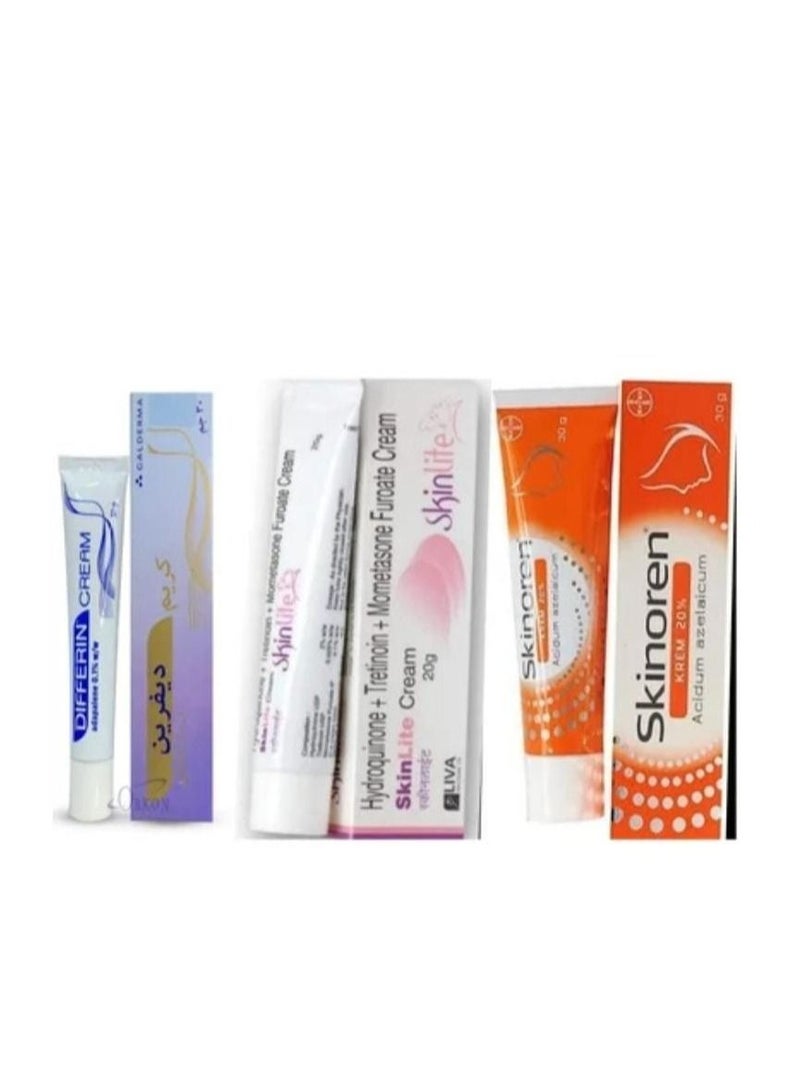 Skin care set of three pieces