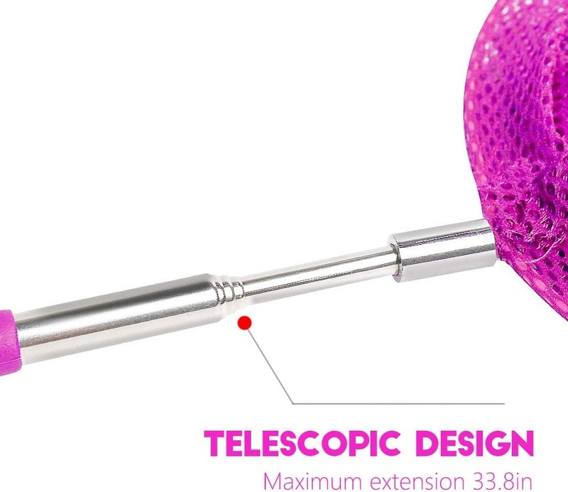 TSYAN Telescopic Butterfly Net, Perfect for Catching Bugs Insect Small Fish,Outdoor Tools Colorful Extendable up to 34" for Kids (6Pack) - Image 2