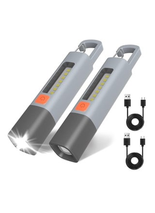 LED Rechargeable Flashlight, 100000 High Lumens, Zoomable USB Rechargeable Flashlight, 3 Modes with COB Work Light, Small Flashlight for Camping, Emergency Flashlight, 2 Pack - pzsku/Z11F31CF959AFA12FAB55Z/45/_/1720518311/9eb1bb2d-69b6-401e-8553-55faac4d1fed