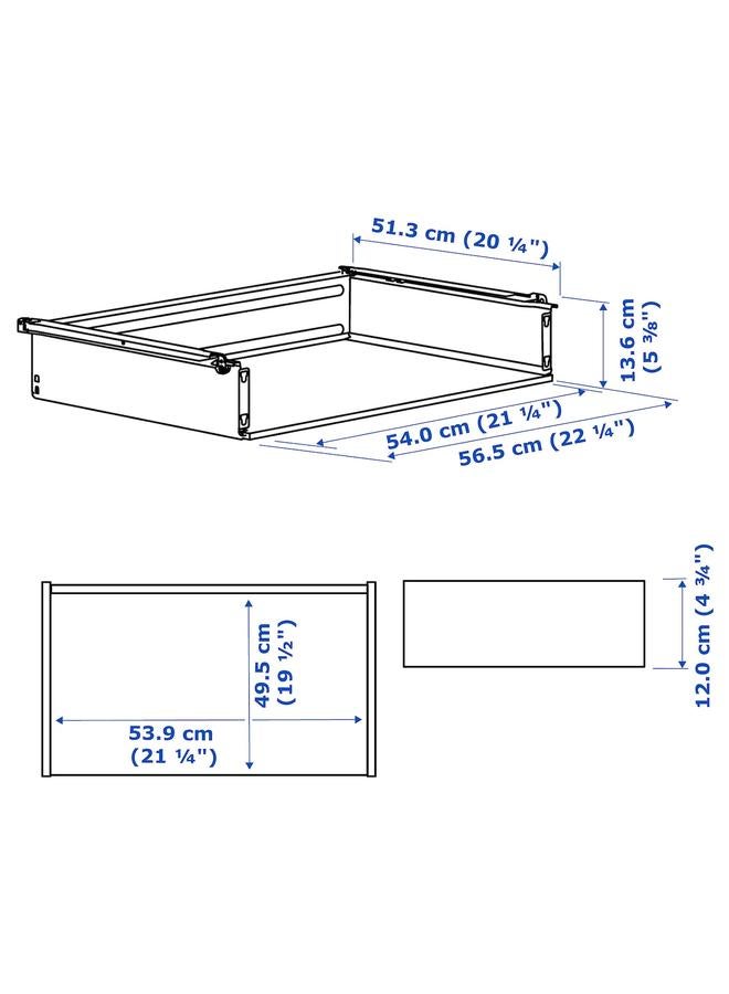 زبون درج بدون واجهة، أبيض، 60×55 سم - Image 2