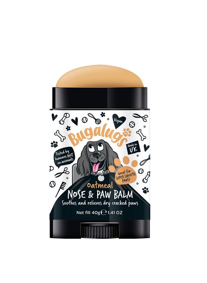 بوجالوجز بلسم بوجالوجز لراحة أقدام الكلاب وبلسم أنف الكلاب 40 جم (1.41 أونصة) - بلسم مرطب لأقدام الكلاب يُنشئ حاجزًا غير مرئي يحمي ويعالج الأقدام الجافة المتشققة - بلسم طبيعي بالكامل لأقدام الكلاب مع دقيق الشوفان - Image 1