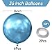 KALOR 36 Inch Giant Metallic Blue Balloons 6 Pack Large Round Blue Latex Balloons for Anniversary Birthday Christmas Wedding Baby Shower Party Decorations - Image 4