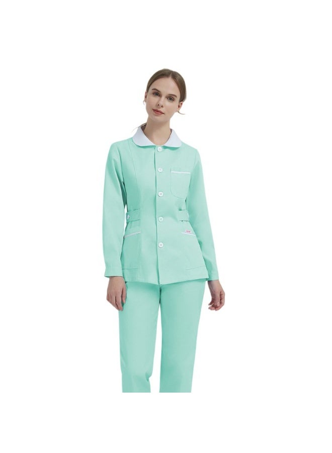 KUYING New Split Body Baby Collar Nurse Uniform Set