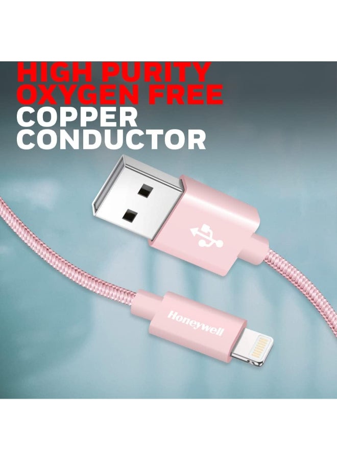 Honeywell Renewed - Lightning Sync & Charge Cable 1.2 Meter Rose Gold - Image 5