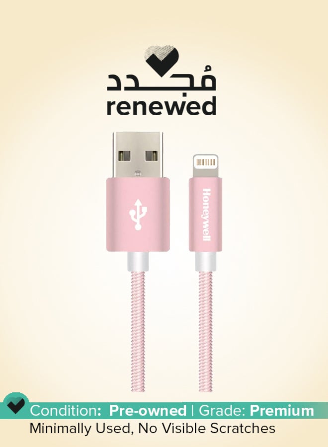Honeywell Renewed - Lightning Sync & Charge Cable 1.2 Meter Rose Gold - Image 1