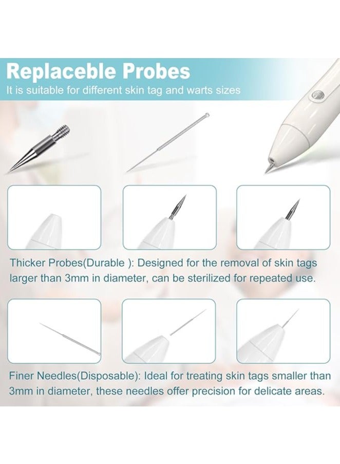 Beauty Mole Removal Sweep Spot Pen with 9 Modes and LCD Display Replaceable Needle, USB Rechargeable Mole Removal Pen Skin Tag Removal Tool for Wart Spot Tattoo Body Freckles - Image 5
