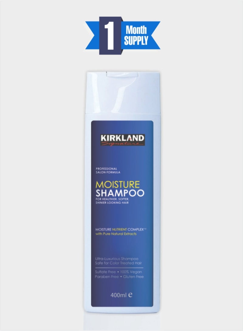 Kirkland Signature Shiny & Healthy Hair Moisture Shampoo - Enriched with Natural Extracts for Better Growth 