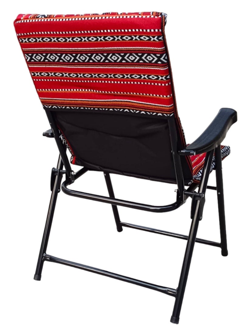 GO2CAMPS Folding Camping Chair with Cusion Premium Quality | Sadu Chair | Beach Chair | Garden Chair | Fishing Chair | Travel Chair | Picnic Chair - Image 4
