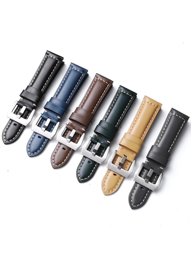 For Iwatch Strap Genuine Leather Apple Watch Strap Applewatch8 Huawei Gt3 Samsung S1 Pena Sea - Image 5