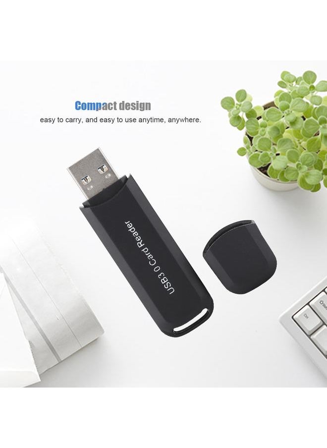 Thoraya - USB3.0 Secure Digital Memory Card&TF Card High Speed Multi-Functional Card Reader(Black) - Image 1
