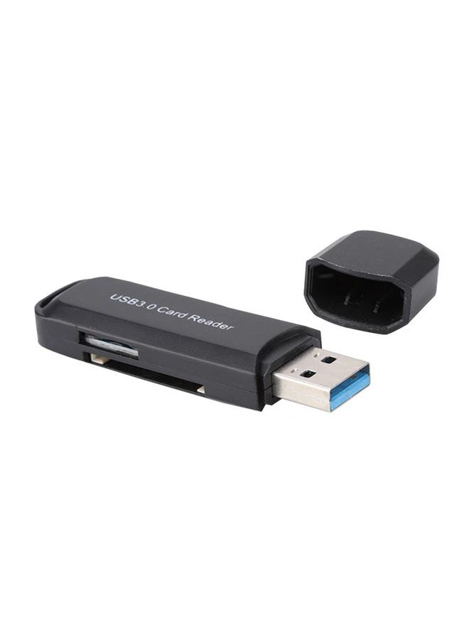 Thoraya - USB3.0 Secure Digital Memory Card&TF Card High Speed Multi-Functional Card Reader(Black) - Image 1