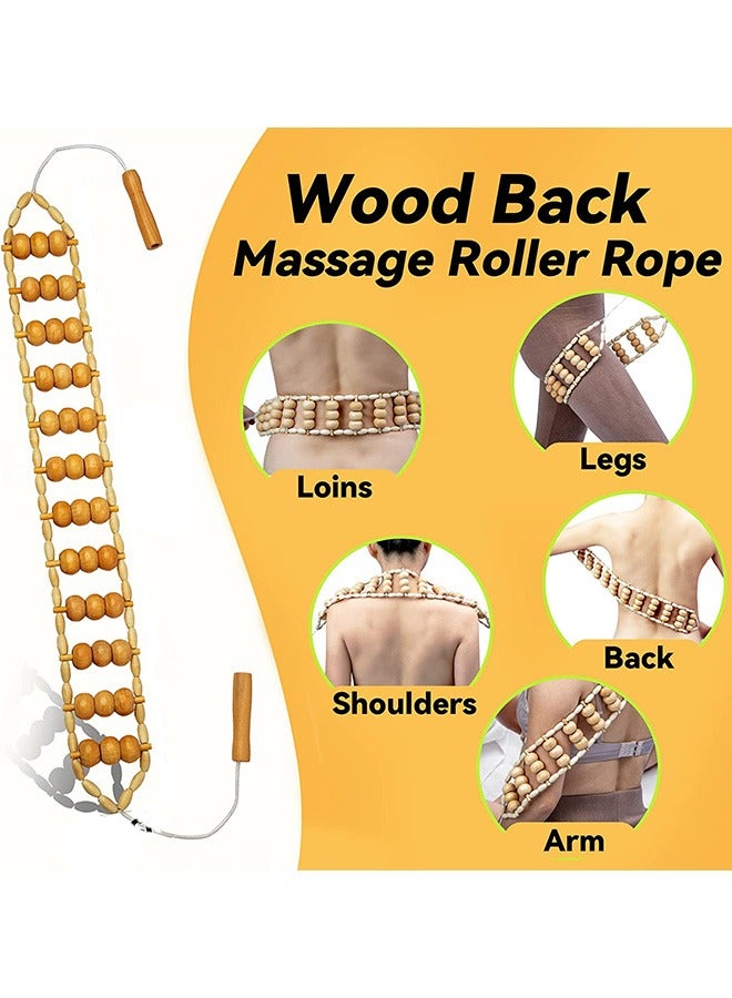 Arabest 6-Piece Wood Therapy Massage Tools,  Lymphatic Drainage Massager Kit, Body Sculpting Tools Scraping Stick Beech Wood Therapy Kit  for Muscle Pain Relief - Image 2