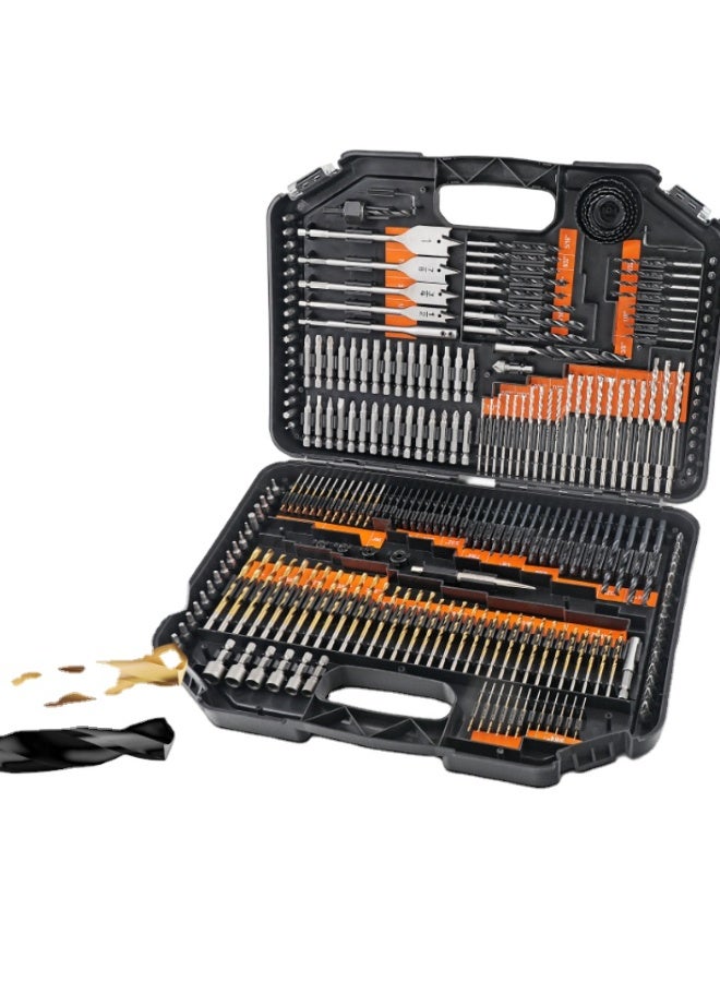 Premium Multi-Material Drill Bit & Screwdriver Combo Kit – Wood, Metal, Masonry & Cement Drilling & Driving Accessories Set – Universal Power Tool Bits Compatible with Most Drills - Image 1