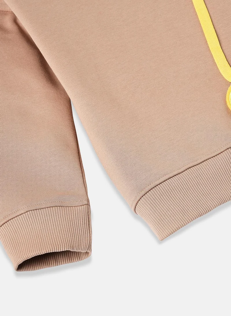 نوتيناتي Nautinati Girls Solid Fleece Sweatshirt and Joggers with Flower-Shaped Bag