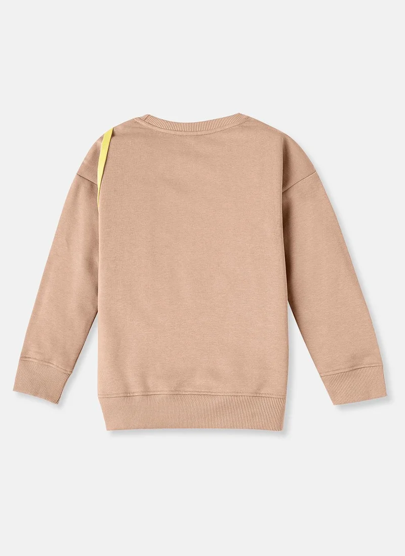 نوتيناتي Nautinati Girls Solid Fleece Sweatshirt and Joggers with Flower-Shaped Bag