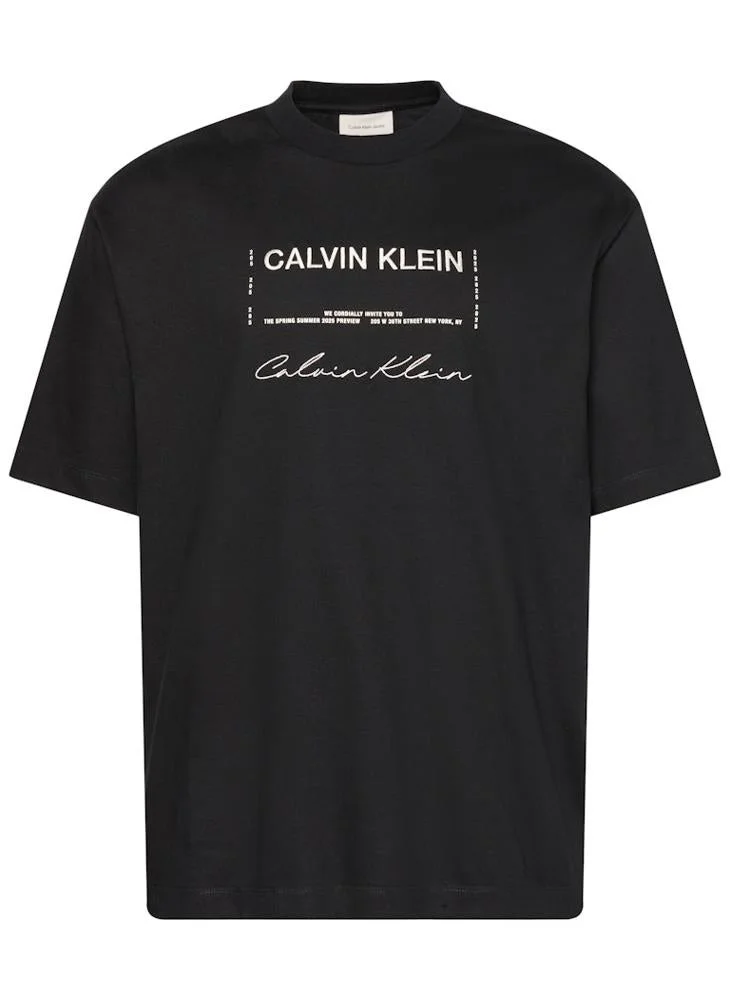 Calvin Klein Jeans  16S April Graphic Crew Neck T-Shirt for Men | Best Price UAE
