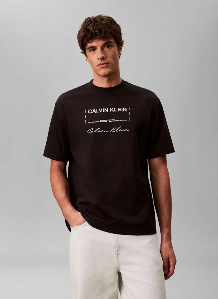 Calvin Klein Jeans  16S April Graphic Crew Neck T-Shirt for Men | Best Price UAE