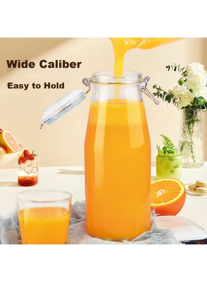 Scybe Infusion Jar, Sealed Container, Milk Bottle, Glass Sealed Bottle, Juice And Beverage Bottle, Breakfast Cup, Weida 1000ml - Image 3