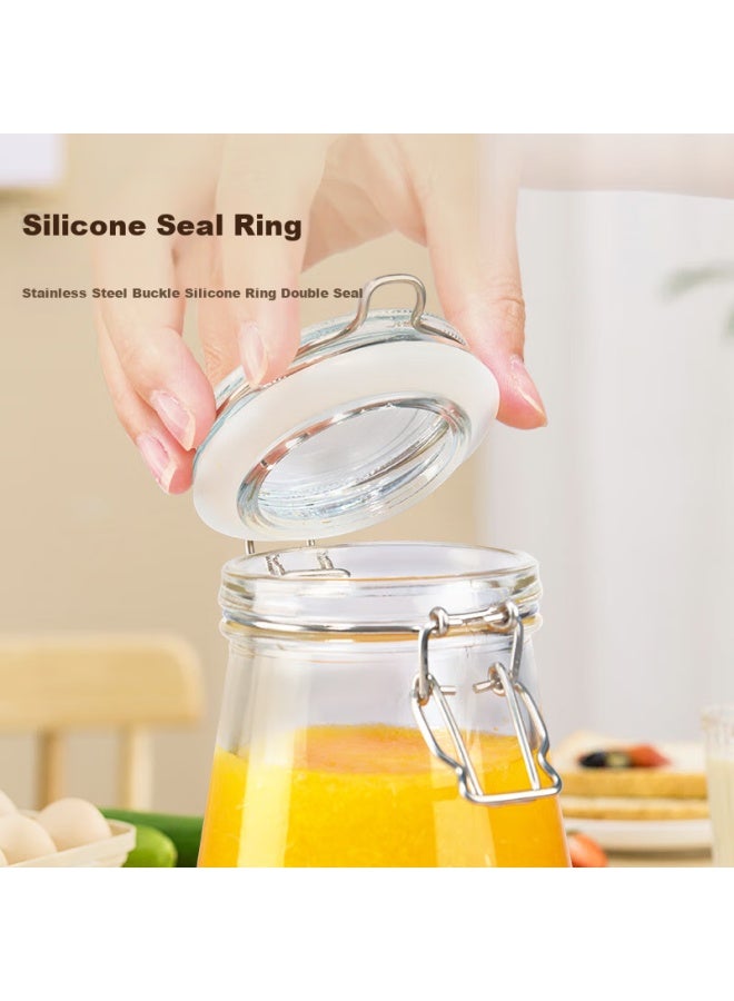 Scybe Infusion Jar, Sealed Container, Milk Bottle, Glass Sealed Bottle, Juice And Beverage Bottle, Breakfast Cup, Weida 1000ml - Image 2