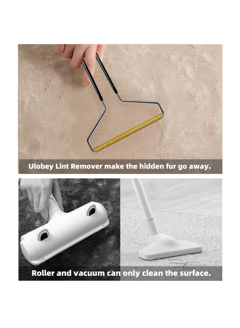 KASTWAVE 2 Pack Portable Lint Remover Pet Hair Cleaner for Fuzz Fabric Double Sided Roller Quick Epilator Shaver Dog Cat from Clothing Furniture Blanket Stair Carpets - Image 3